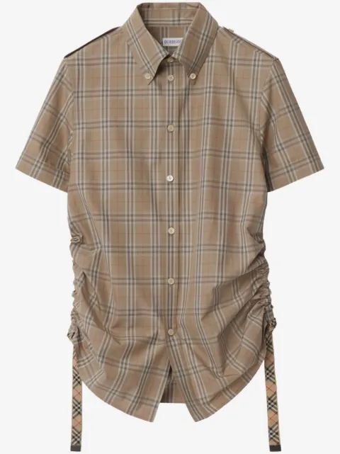 Burberry t-shirt en coton à carreaux