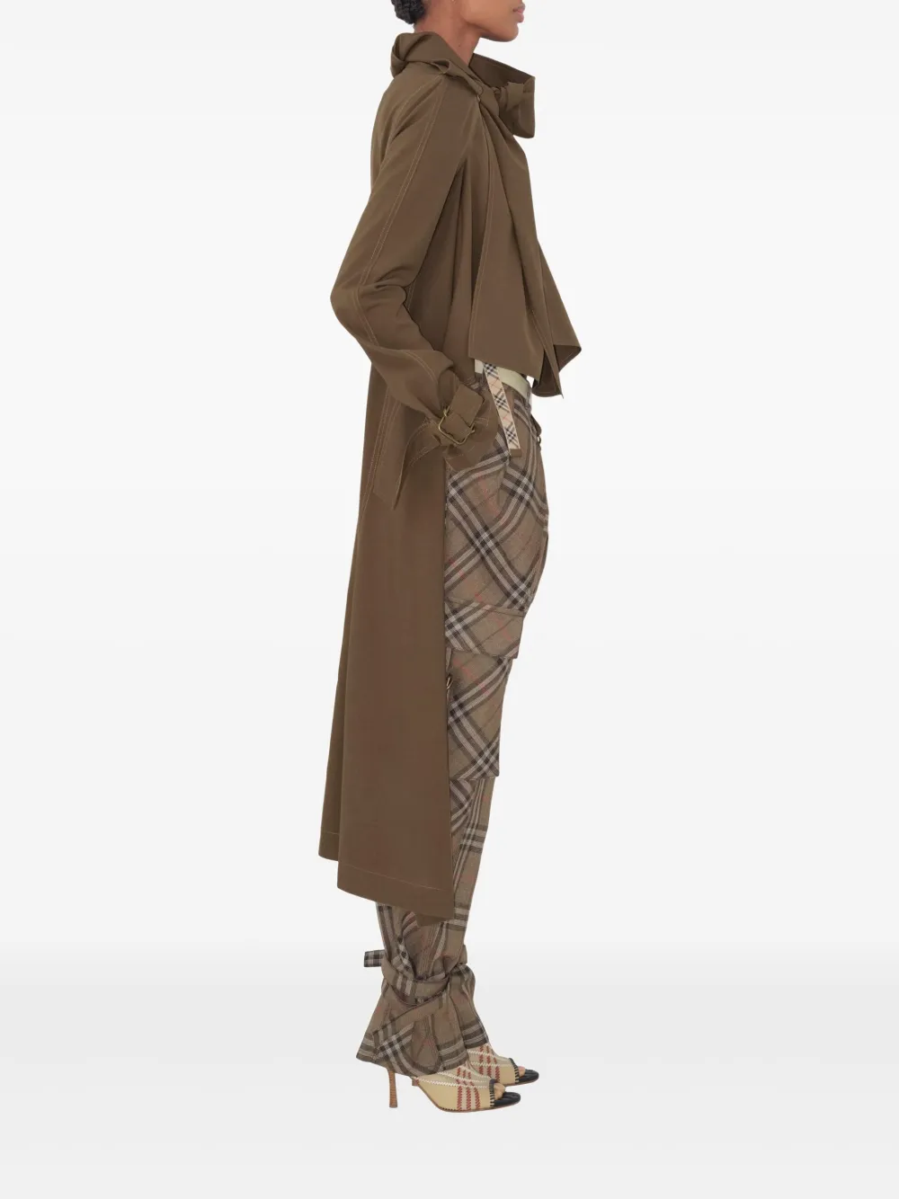 Burberry Trench asimmetrico con dettaglio foulard | Abbigliamento | Image 4