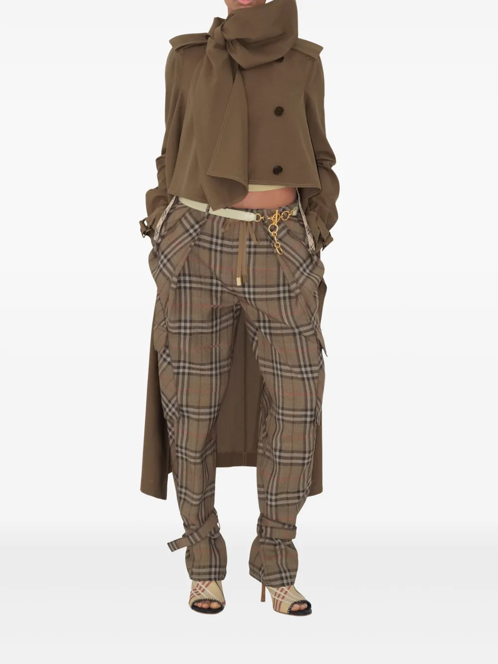 Burberry Trench asimmetrico con dettaglio foulard | Trench e impermeabili | Image 2