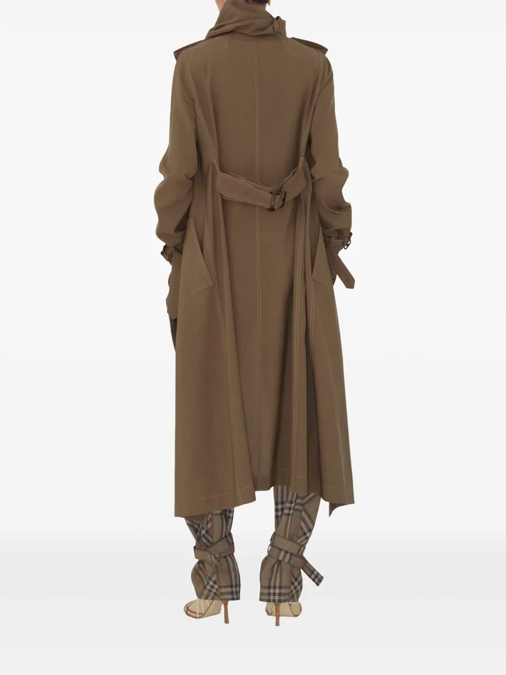 Burberry Trench asimmetrico con dettaglio foulard | Image 5