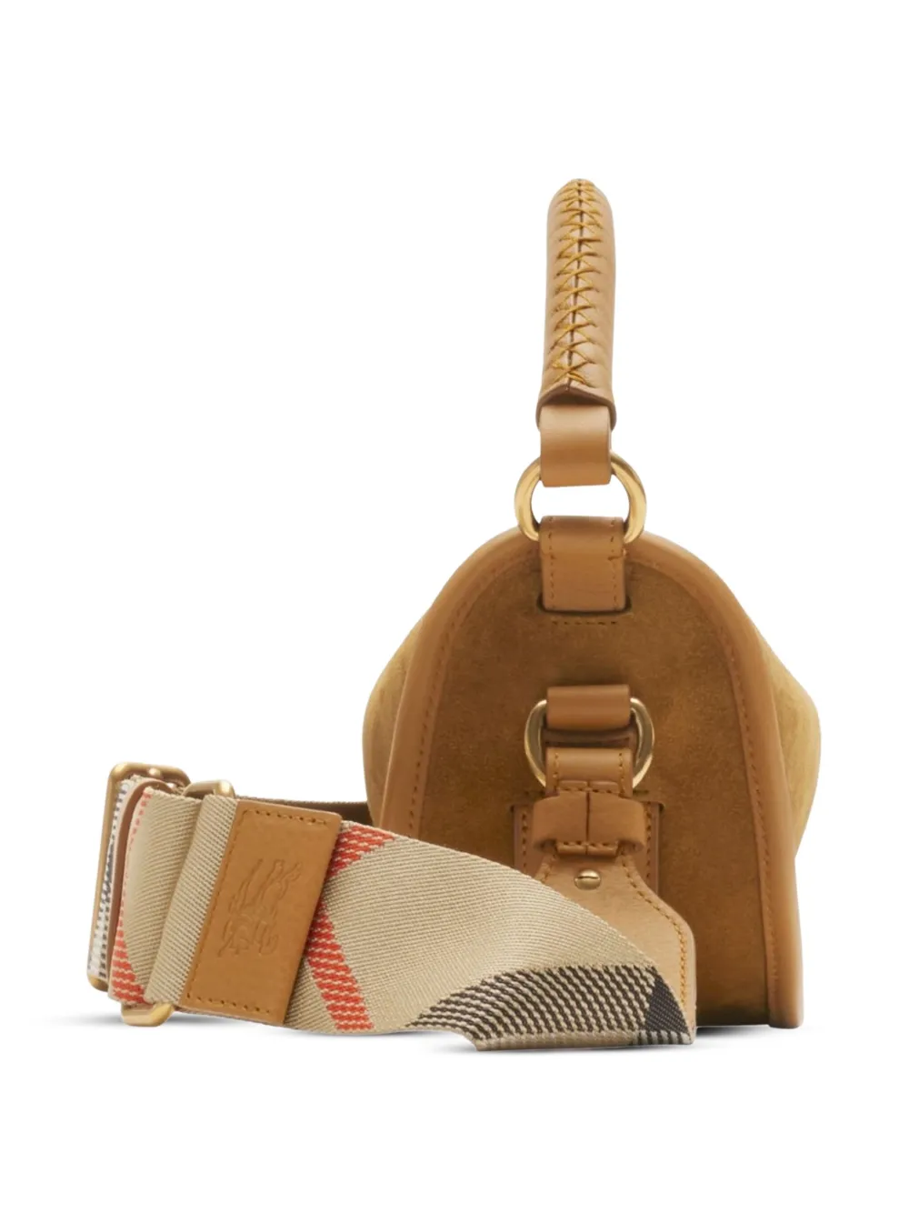 Shop Burberry B Clip Shoulder Bag In Braun