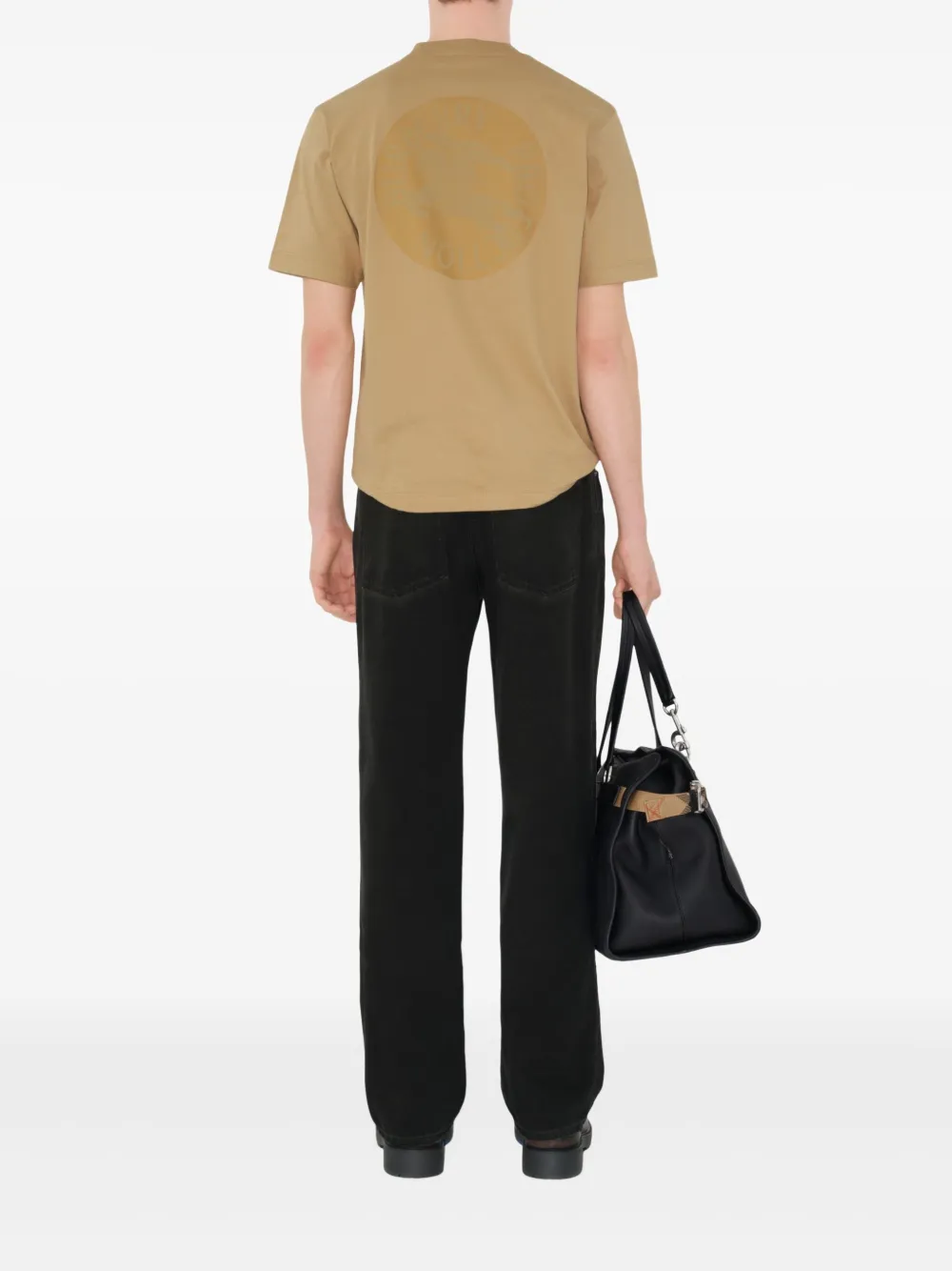 Burberry Katoenen T-shirt met EKD-patch Beige