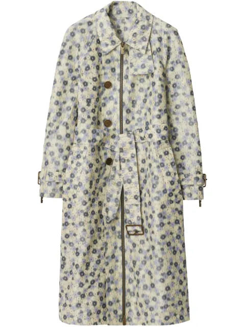 Burberry daisy-print trenchcoat