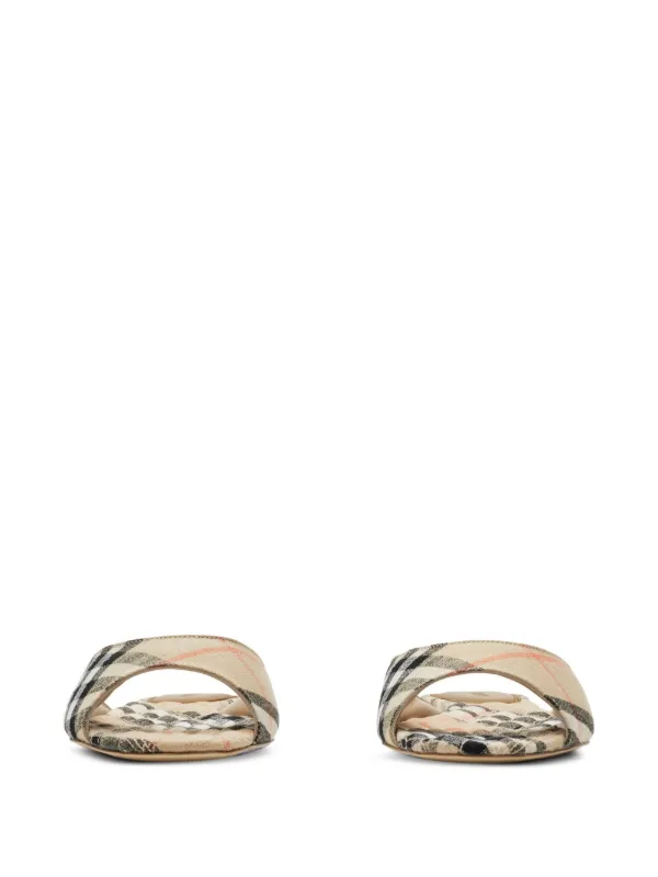 【BURBERRY】CHECK MEWS SLIDES Burberry Women's Mews Check Slide Sandals | Bloomingdale's
