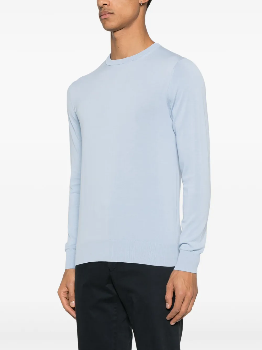 Shop Aspesi Cotton Sweater In Blue