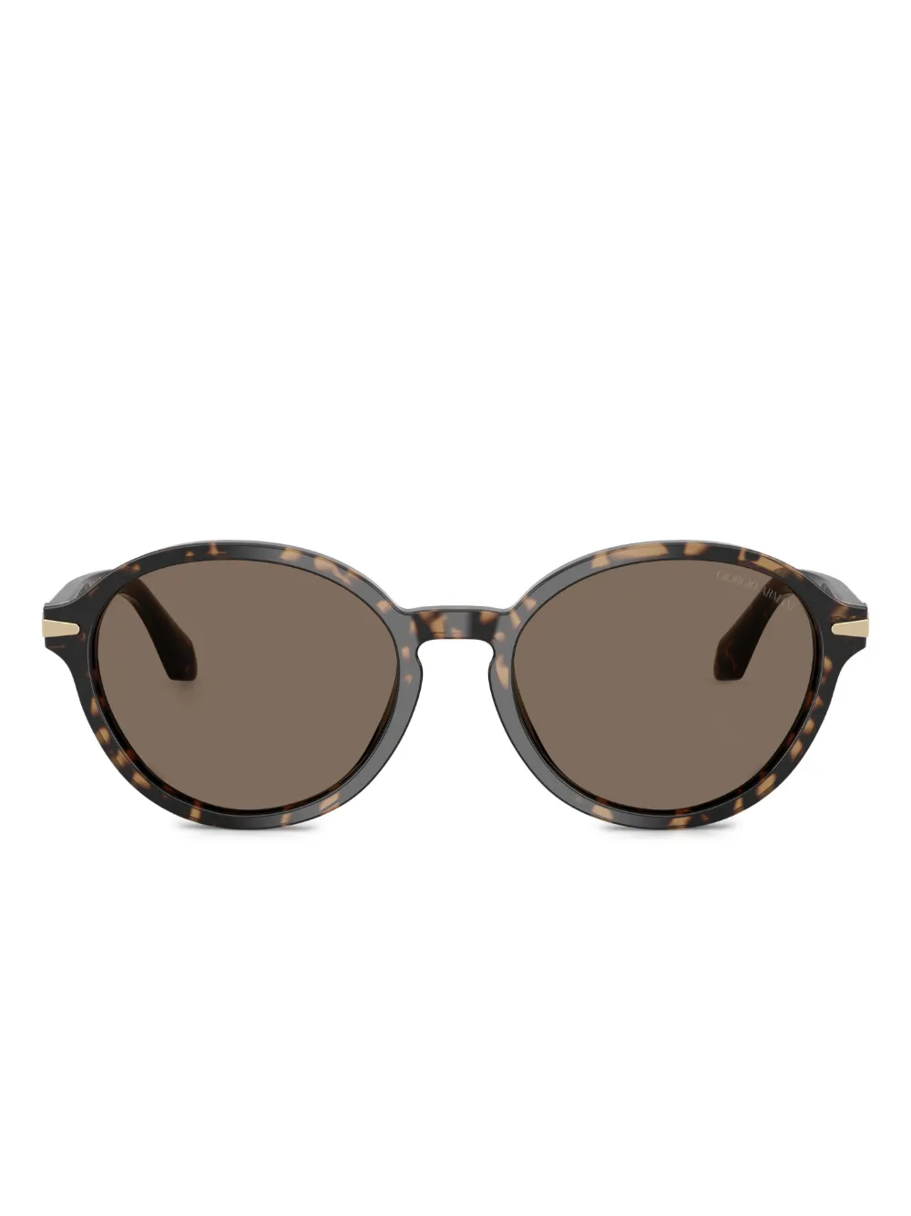 Giorgio Armani Zonnebril met rond montuur Bruin
