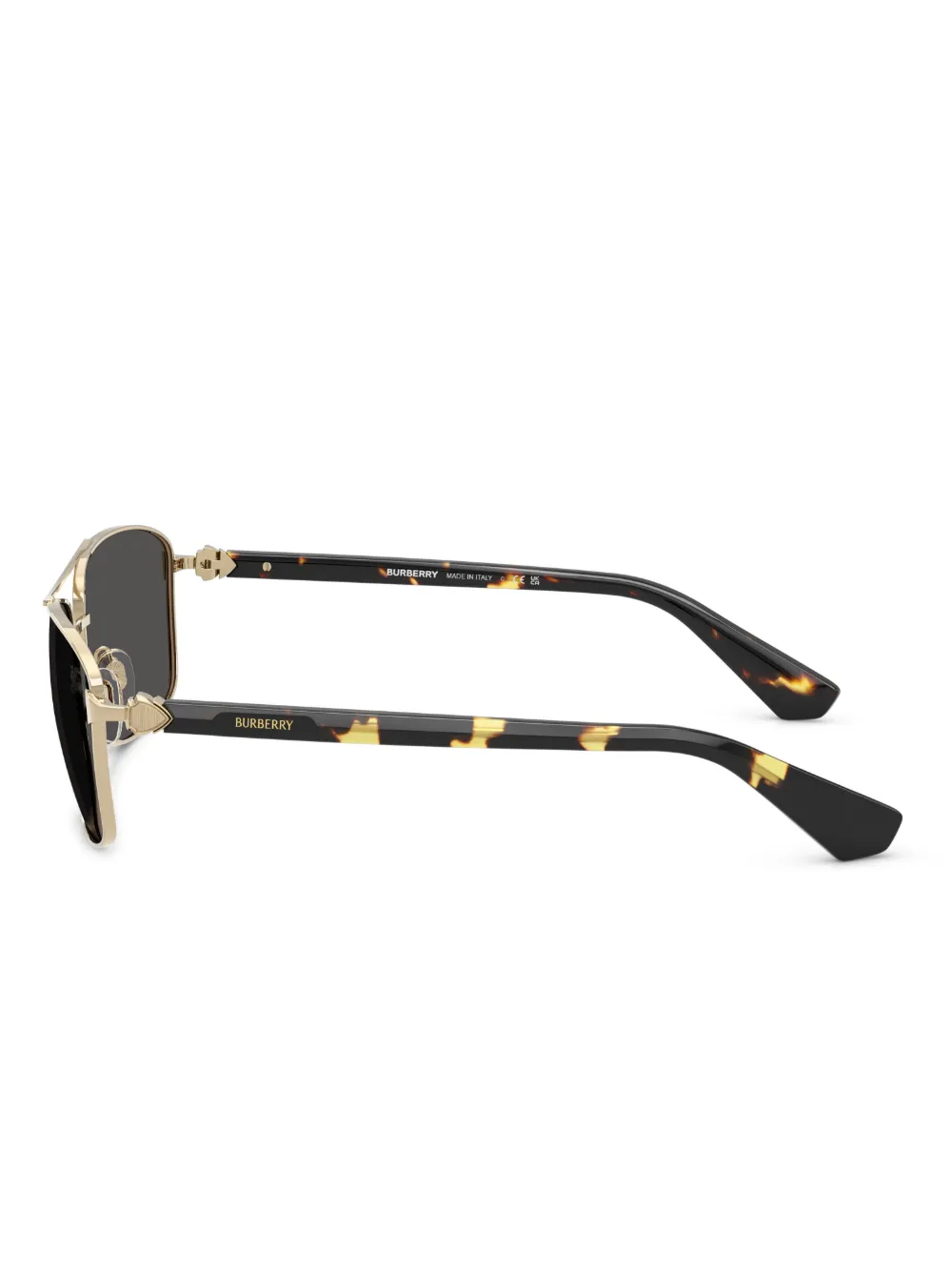 Burberry Eyewear Zonnebril met rechthoekig montuur Goud