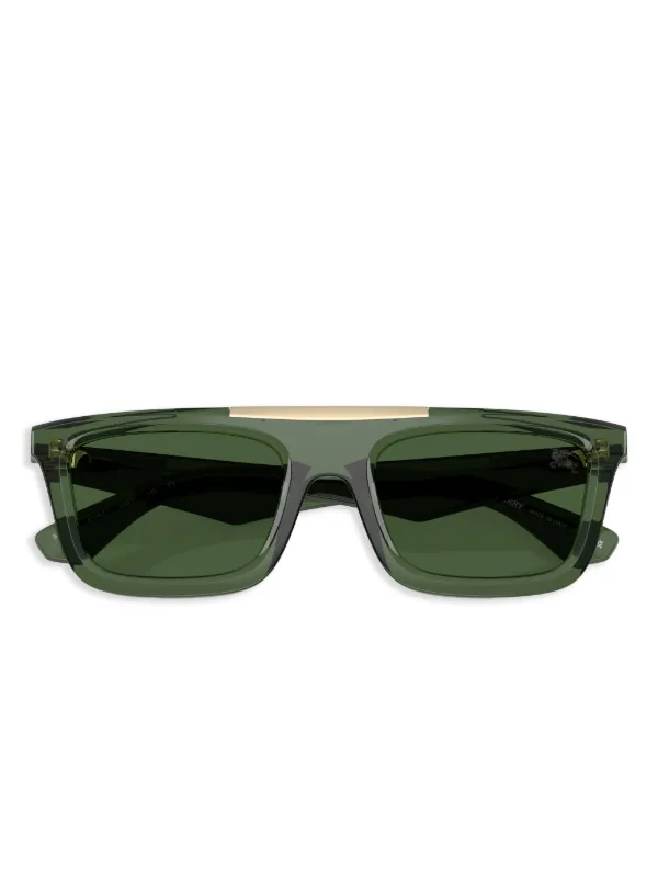 Burberry green-tortoise shell sunglasses Burberry BE4405 tortoise frame with dark green lenses  main image 4