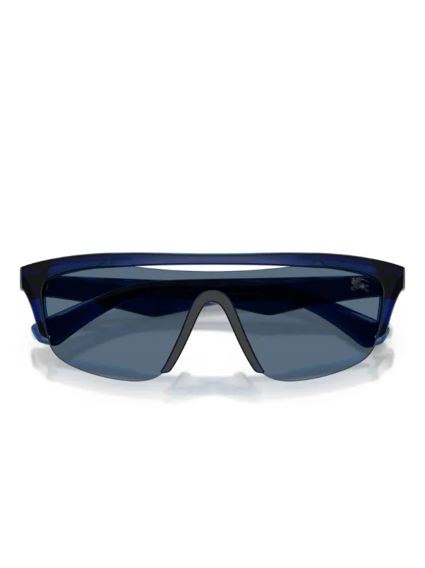 Burberry Eyewear shield-frame Sunglasses | Blue | FARFETCH