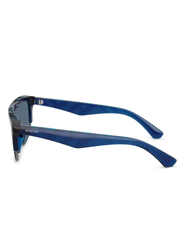 Burberry Eyewear shield-frame Sunglasses | Blue | FARFETCH