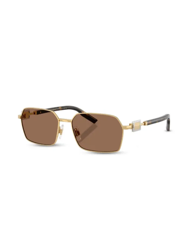 Dolce & Gabbana Eyewear ロゴプレート サングラス | ゴールドトーン