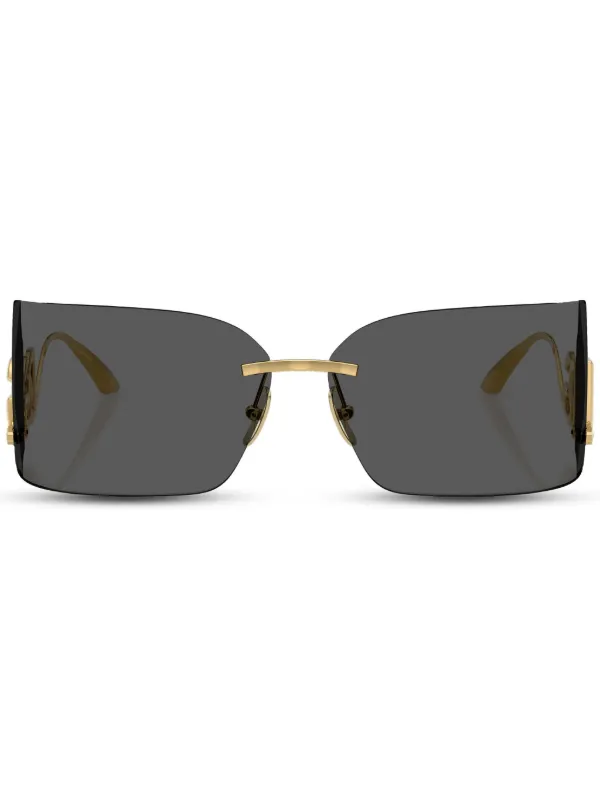Dolce & Gabbana Eyewear ロゴプレート サングラス | ゴールドトーン
