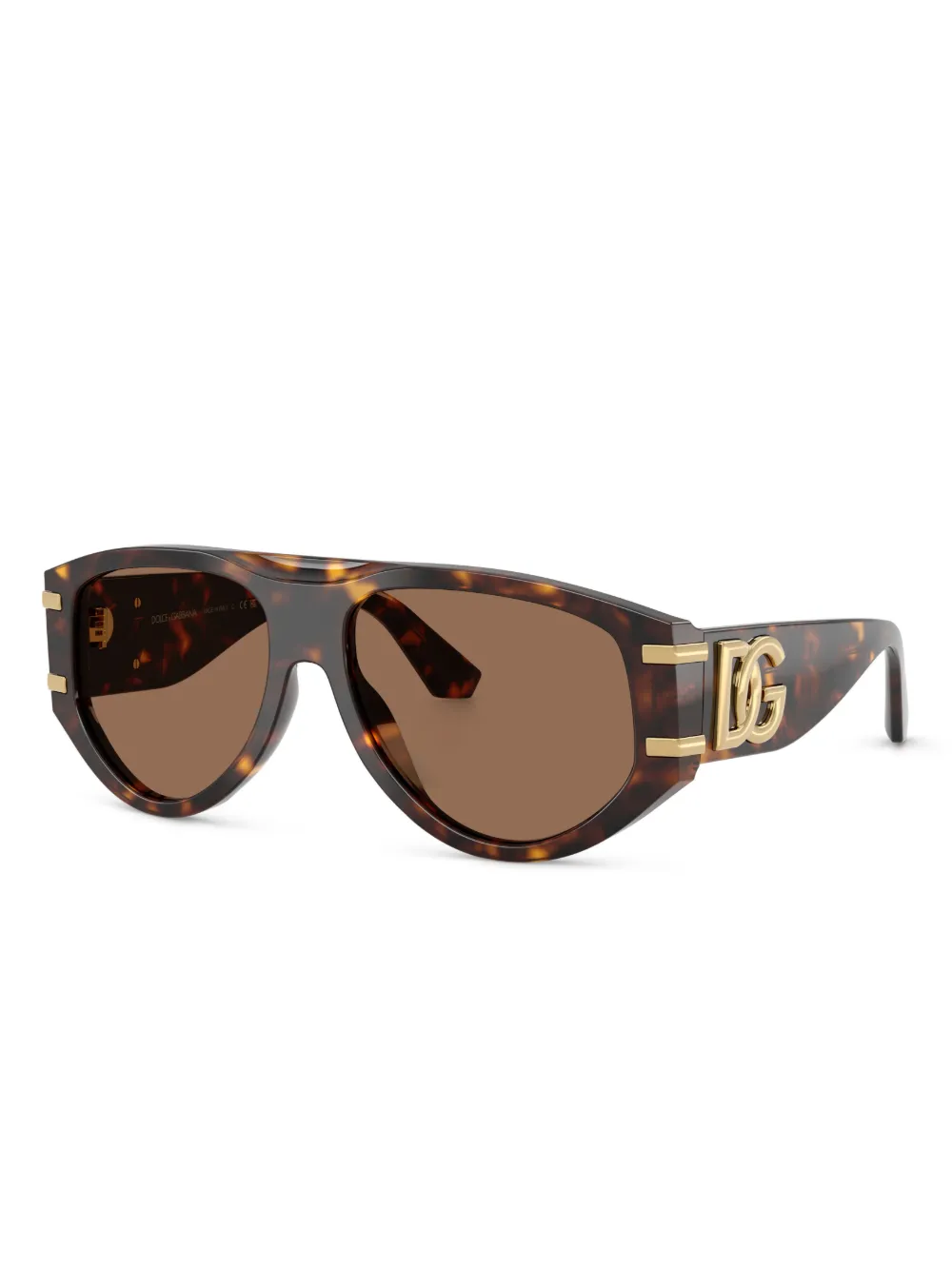 Dolce & Gabbana Eyewear Zonnebril met schildpadschild-design - Bruin