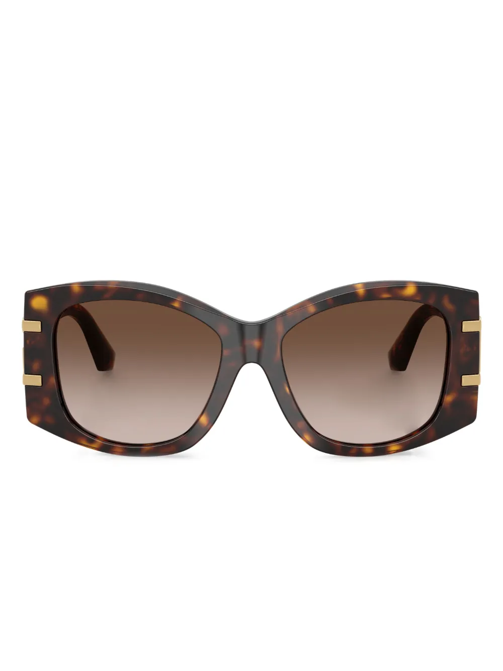 Dolce & Gabbana Eyewear Zonnebril met geometrisch montuur Bruin