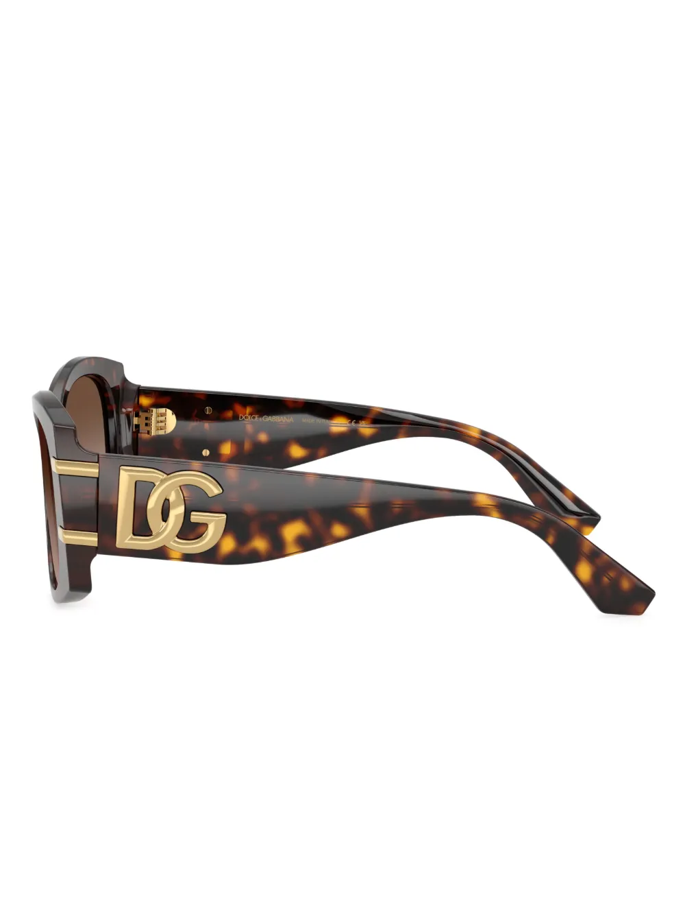 Dolce & Gabbana Eyewear Zonnebril met geometrisch montuur Bruin