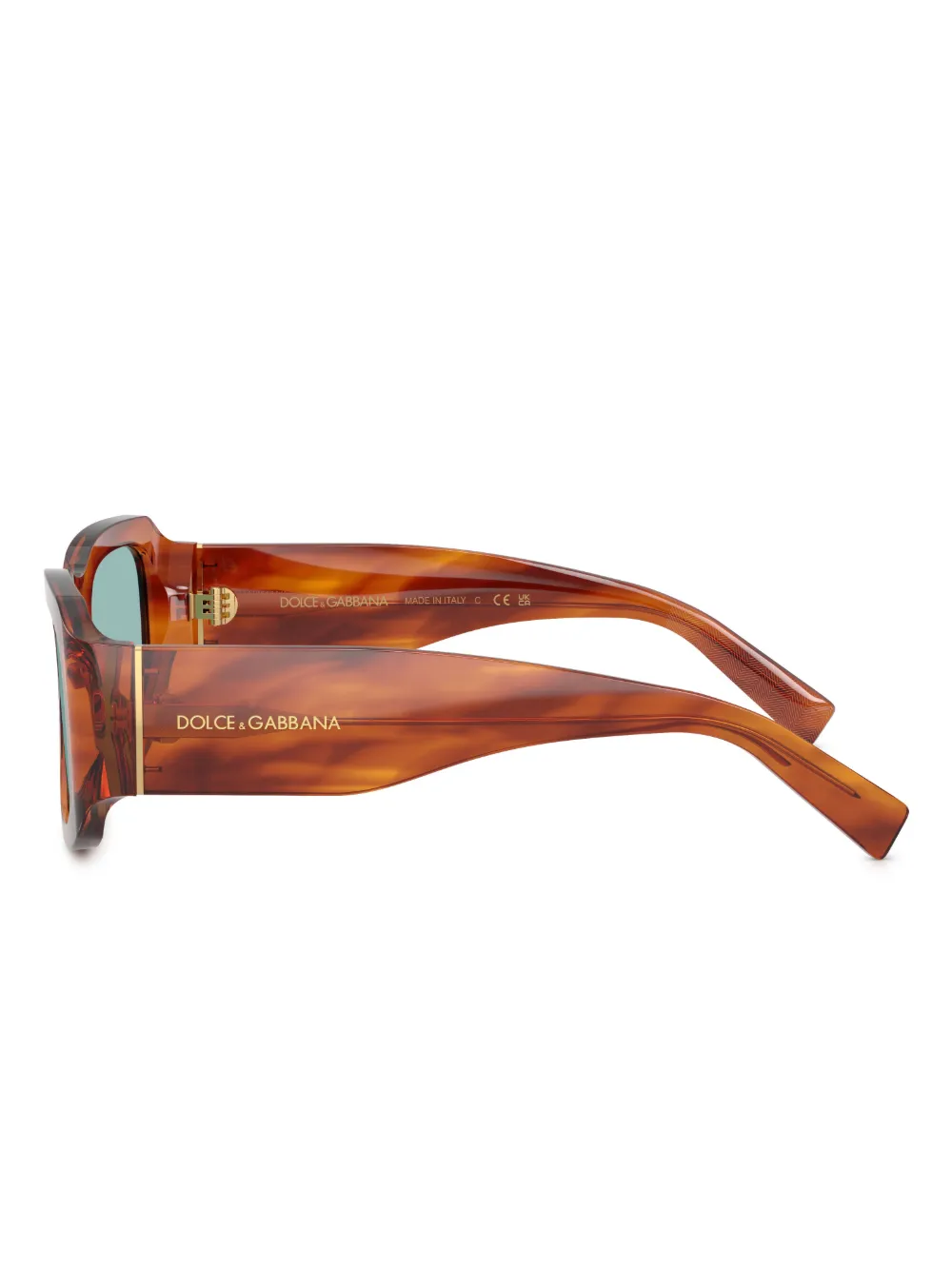 Dolce & Gabbana Eyewear Zonnebril met houten montuur Bruin