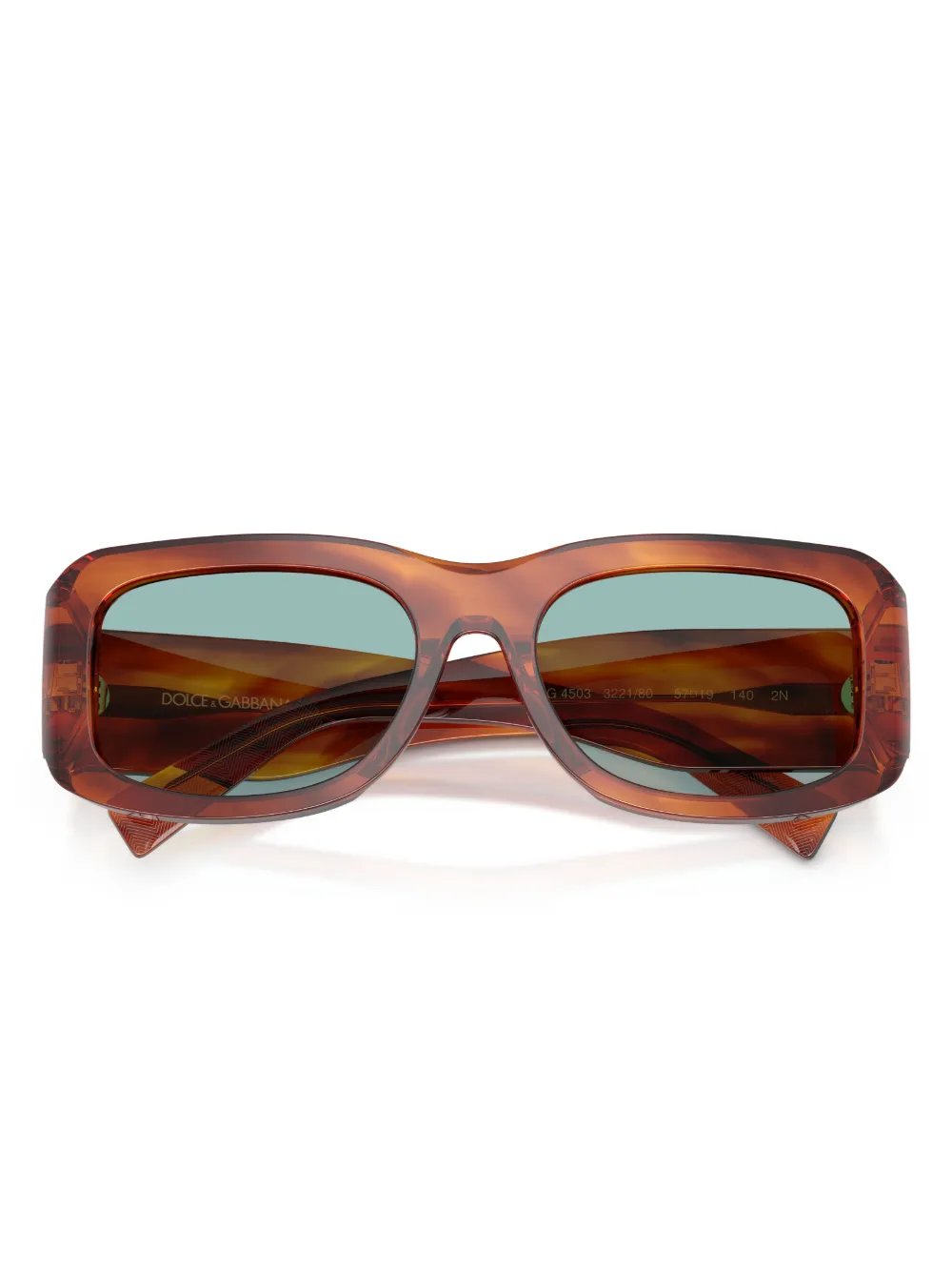 Dolce & Gabbana Eyewear Zonnebril met houten montuur Bruin