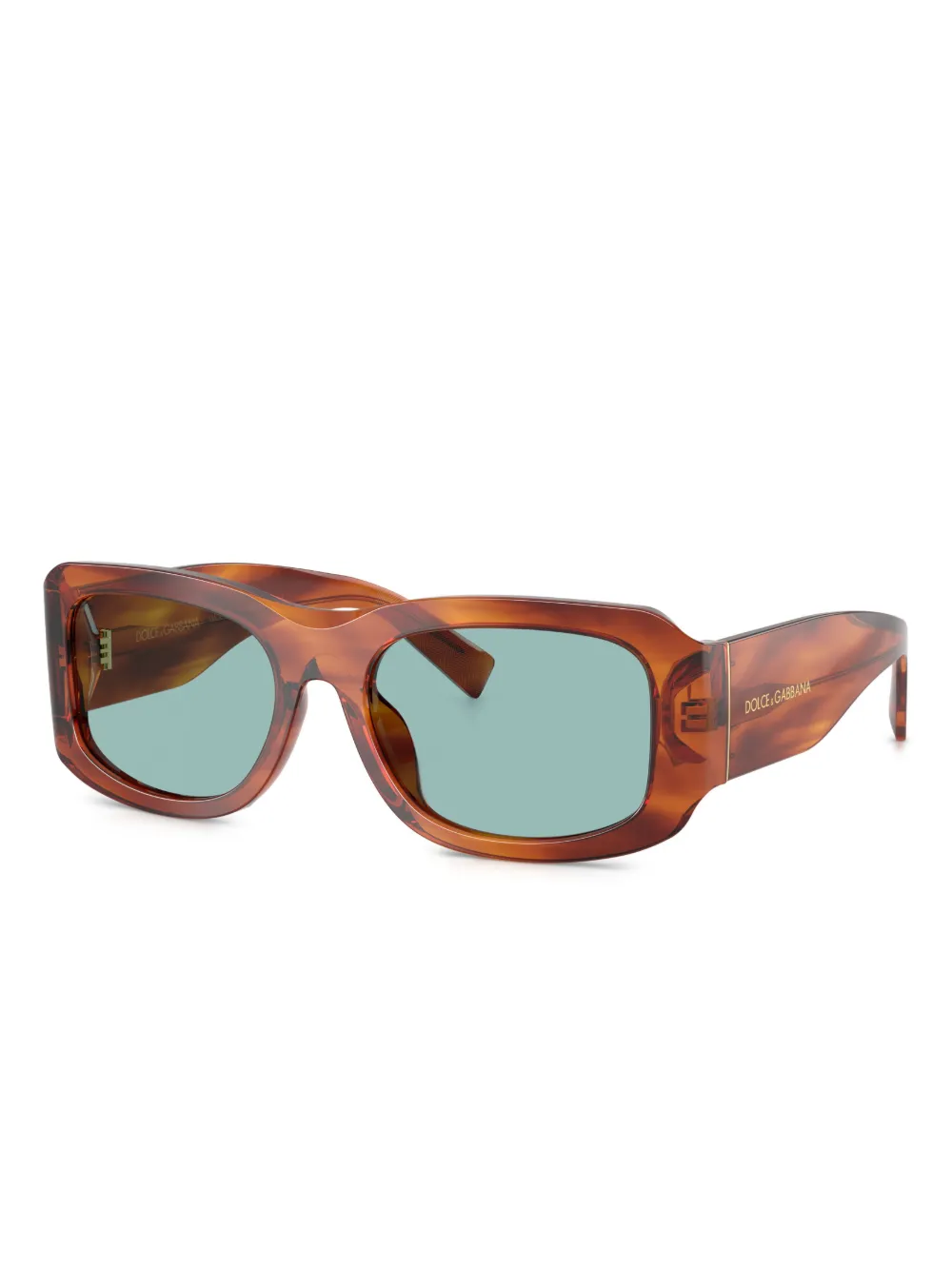 Dolce & Gabbana Eyewear Zonnebril met houten montuur Bruin