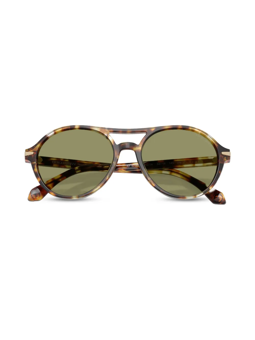 Giorgio Armani Zonnebril met rond montuur Bruin