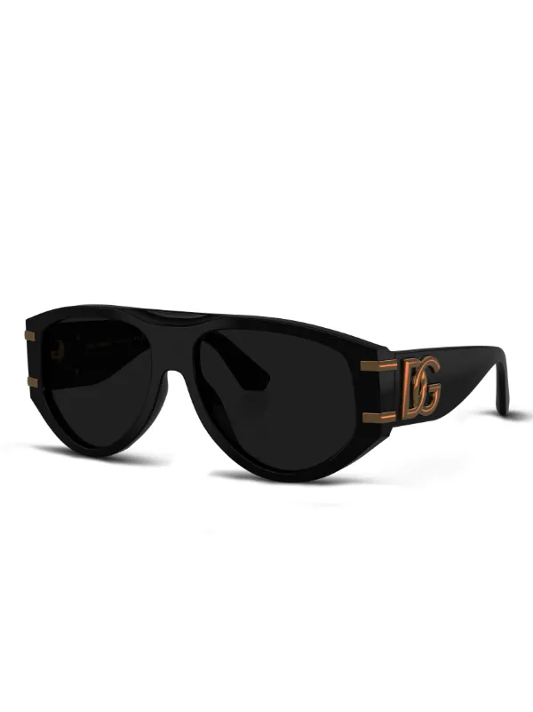 Dolce & Gabbana Eyewear DG Logo Sunglasses | Black | FARFETCH CA