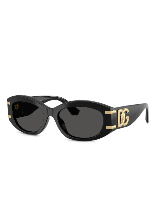 小物 Dolce & Gabbana sunglasses logo black Dolce & Gabbana Eyewear DG Logo Sunglasses | Black | FARFETCH