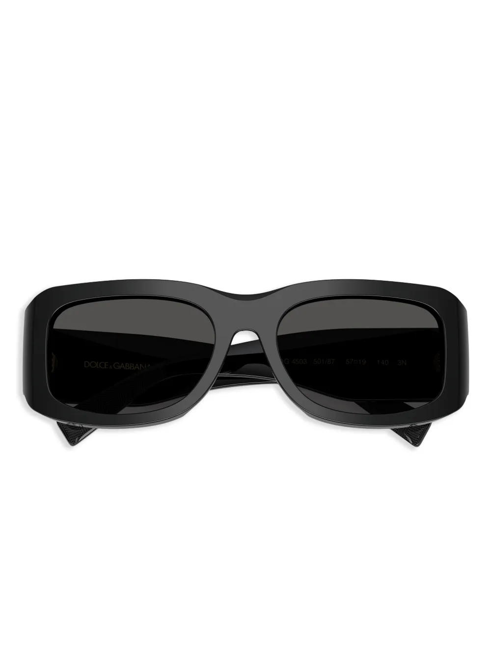 Dolce & Gabbana Eyewear Zonnebril met rechthoekig montuur Zwart