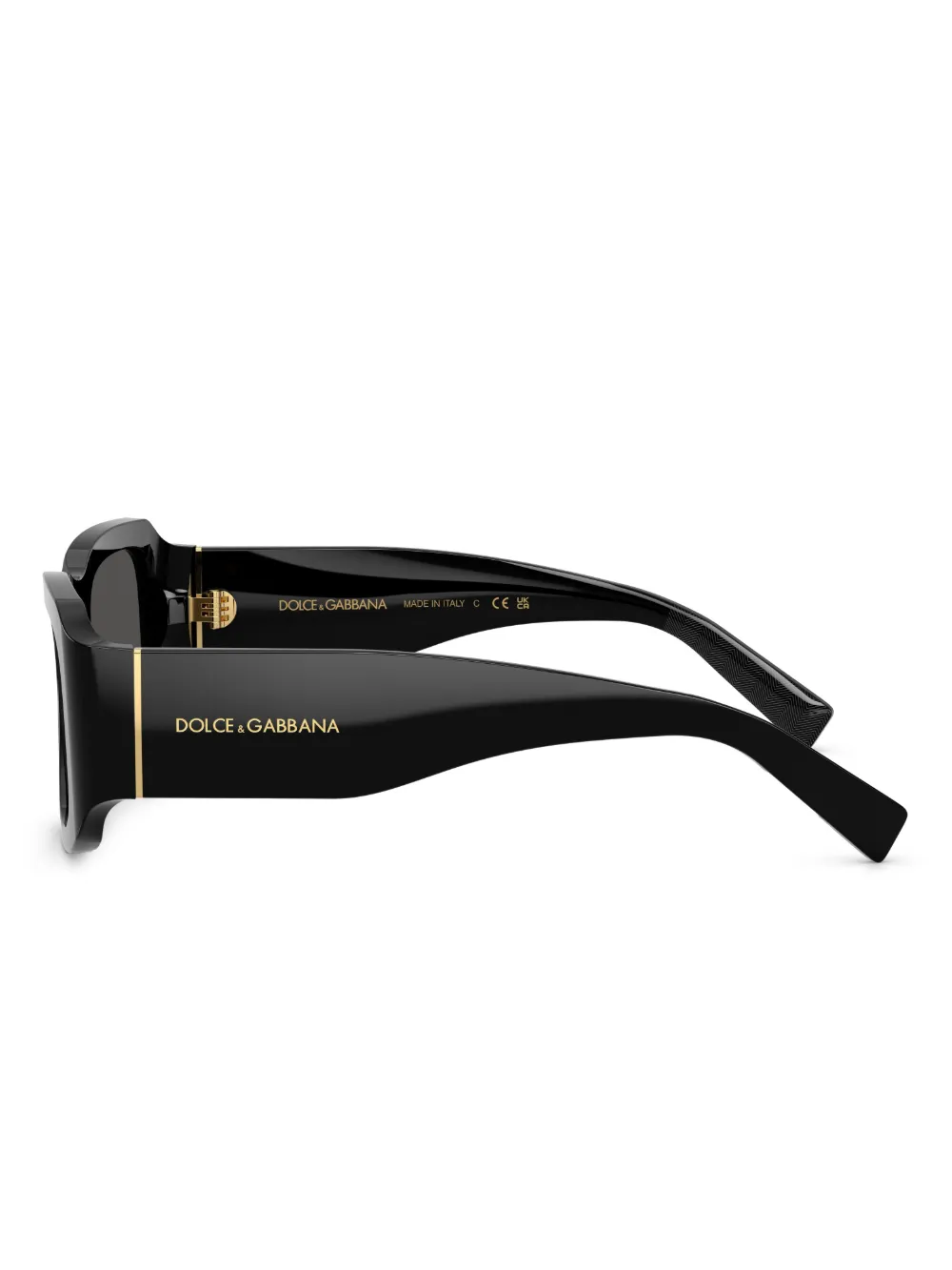 Dolce & Gabbana Eyewear Zonnebril met rechthoekig montuur Zwart