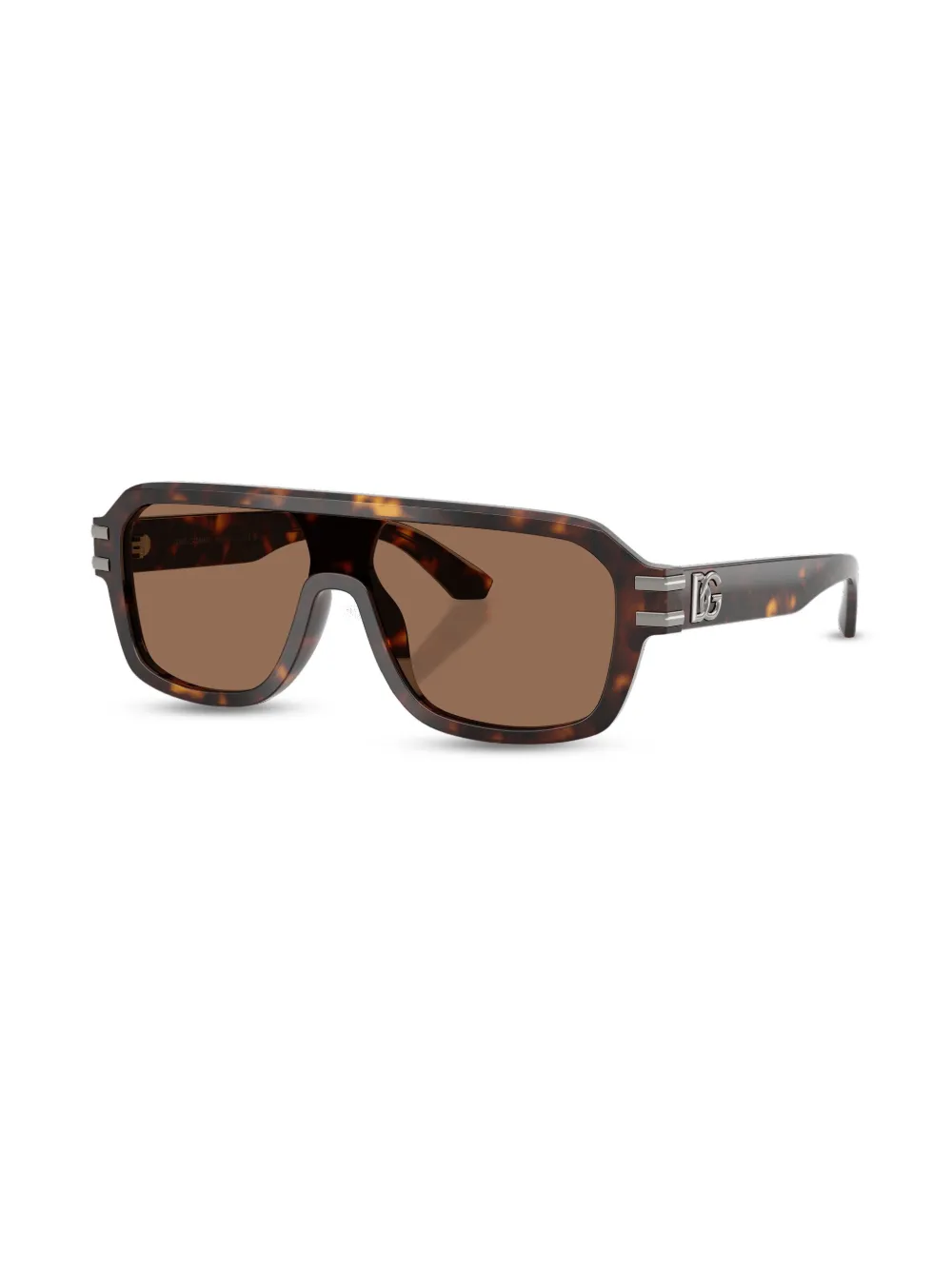 Dolce & Gabbana Eyewear Zonnebril met DG-plakkaat - Bruin