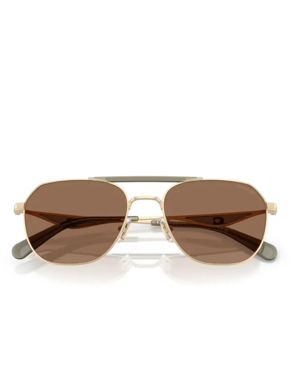 Coach pilot-frame Sunglasses | Brown | FARFETCH display picture 3