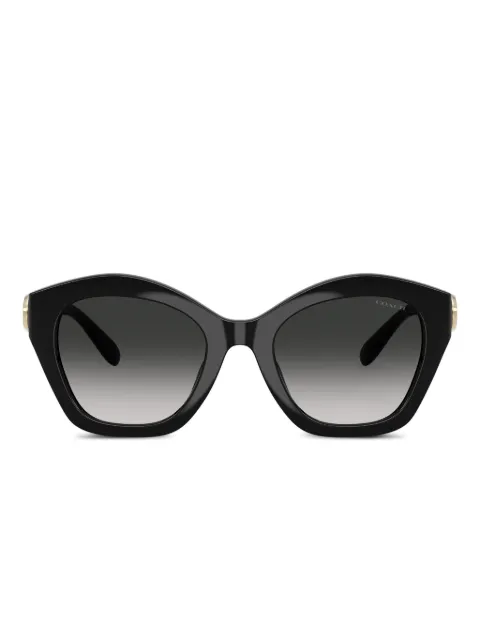 Coach lentes de sol con placa del logo