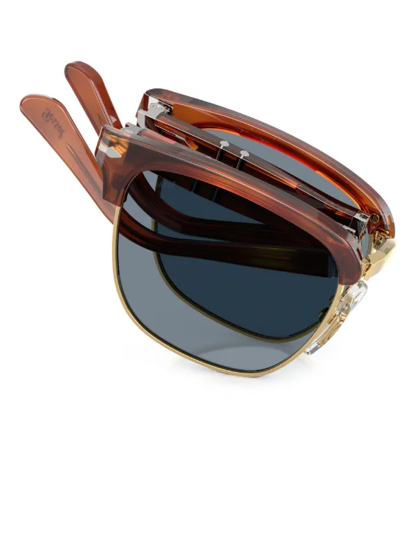 正規品 PERSOL ペルソール メガネ ブラウン スクエア A393 Persol square-frame Sunglasses | Brown | FARFETCH