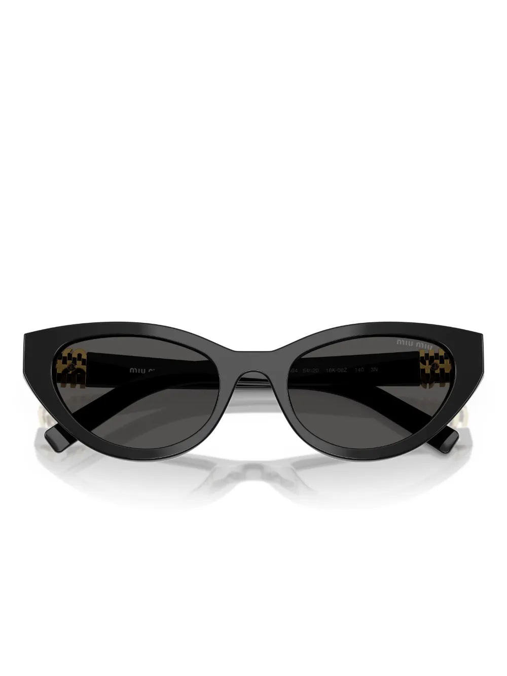 Miu Miu Logo-lettering Sunglasses In Black