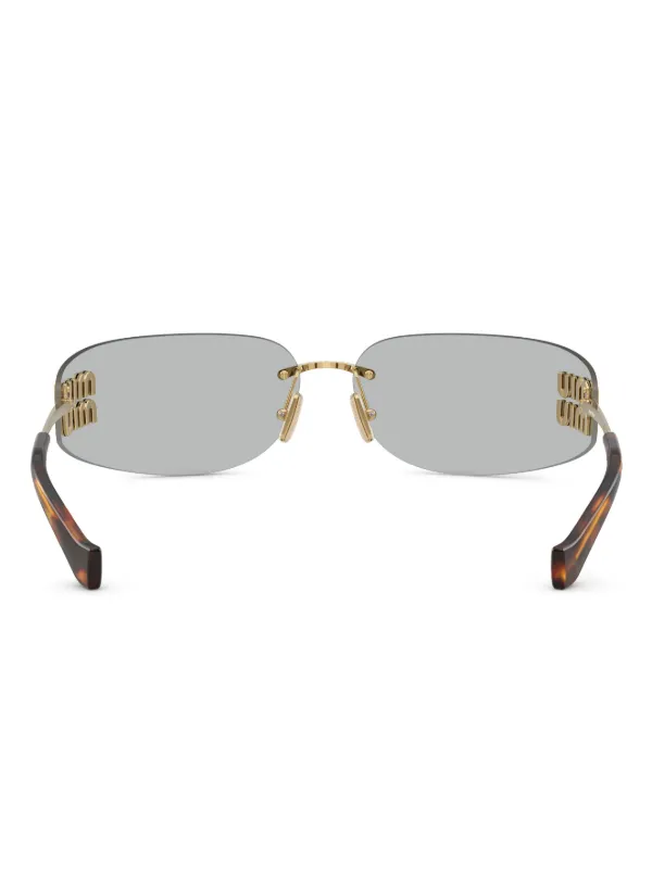 Miu Miu Eyewear MU A51S Sunglasses | Gold | FARFETCH