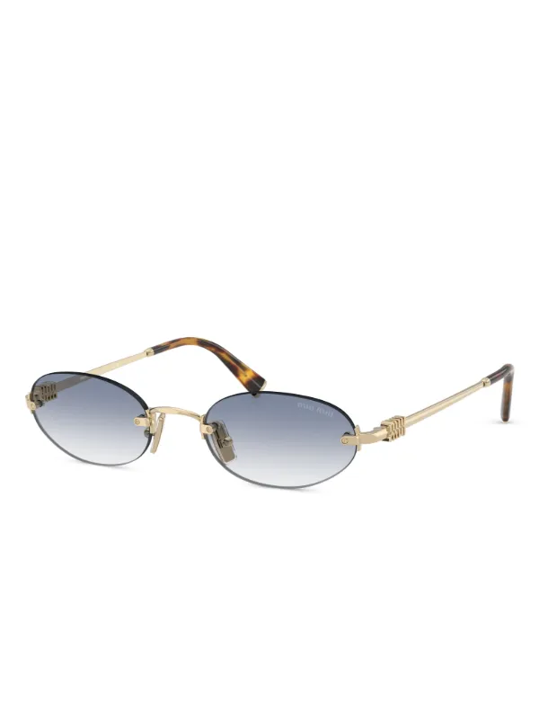 Miu Miu Eyewear MU A54S Sunglasses | Gold | FARFETCH