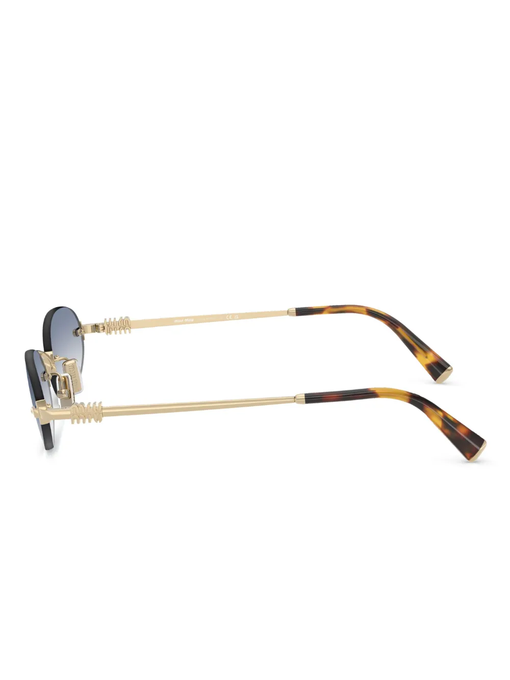 Miu Eyewear MU A54S zonnebril Goud