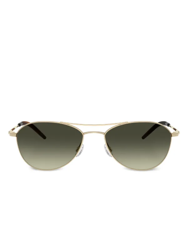 Oliver Peoples Aero II Sunglasses Gold FARFETCH IN