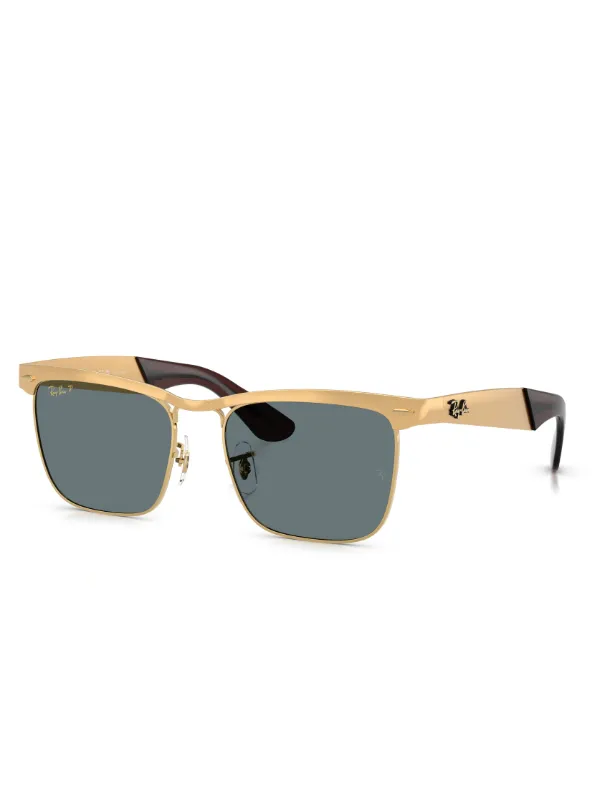 Ray-Ban Wayfarer Deluxe Sunglasses Gold FARFETCH JO