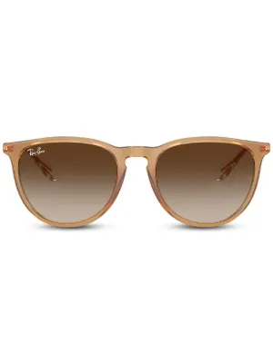 Ray-Ban Erika ラウンドサングラス | ブラウン | FARFETCH JP