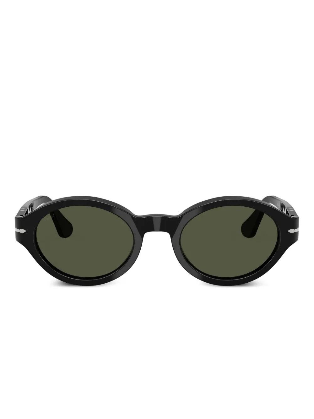 Persol Zonnebril met ovalen montuur Zwart