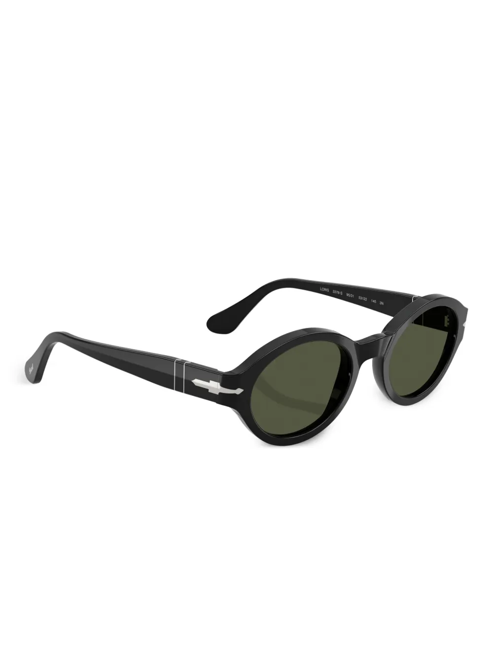 Persol Zonnebril met ovalen montuur Zwart