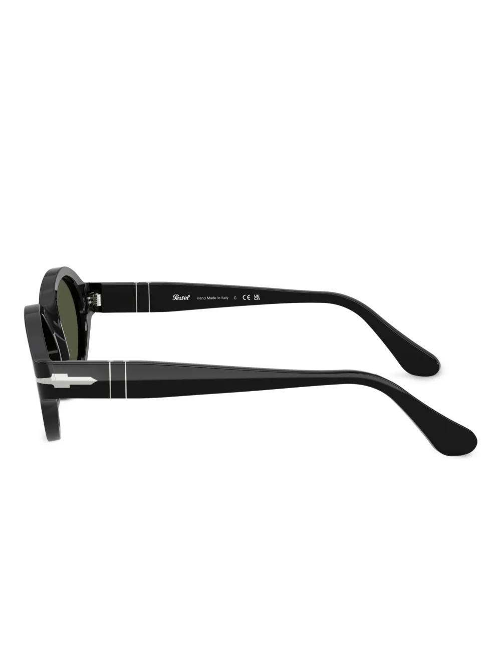 Persol Zonnebril met ovalen montuur Zwart