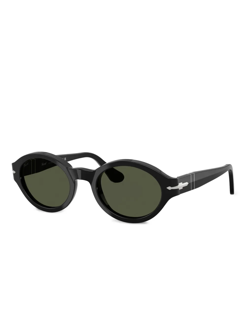Persol Zonnebril met ovalen montuur - Zwart