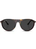 Ray-Ban logo-lettering sunglasses - Brown