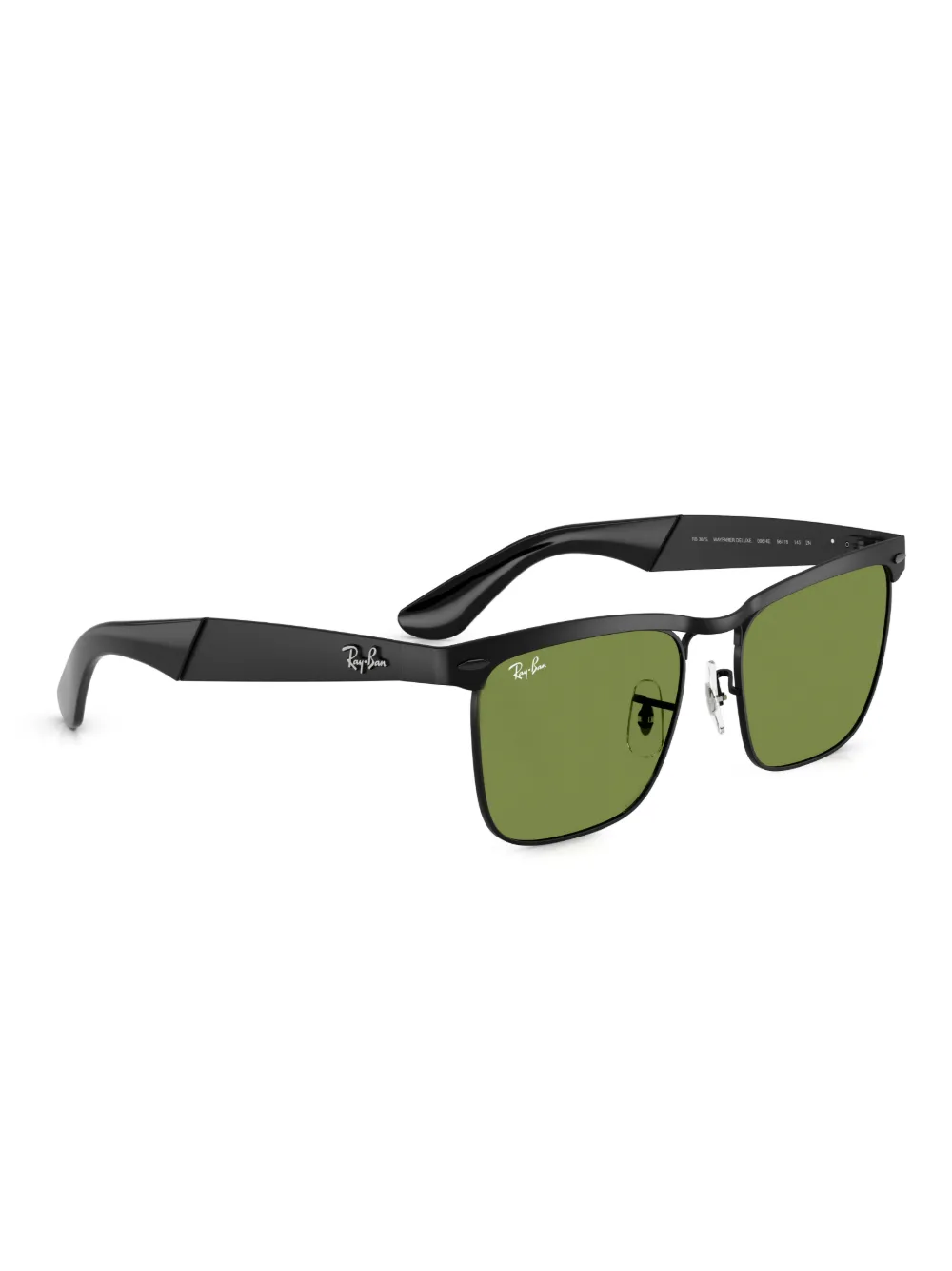 Shop Ray Ban Wayfarer Deluxe Sunglasses In Black