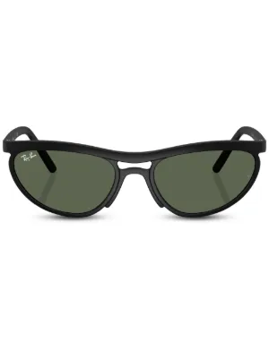Ray-Ban Wayfarer oval-frame Sunglasses | Black | FARFETCH IN