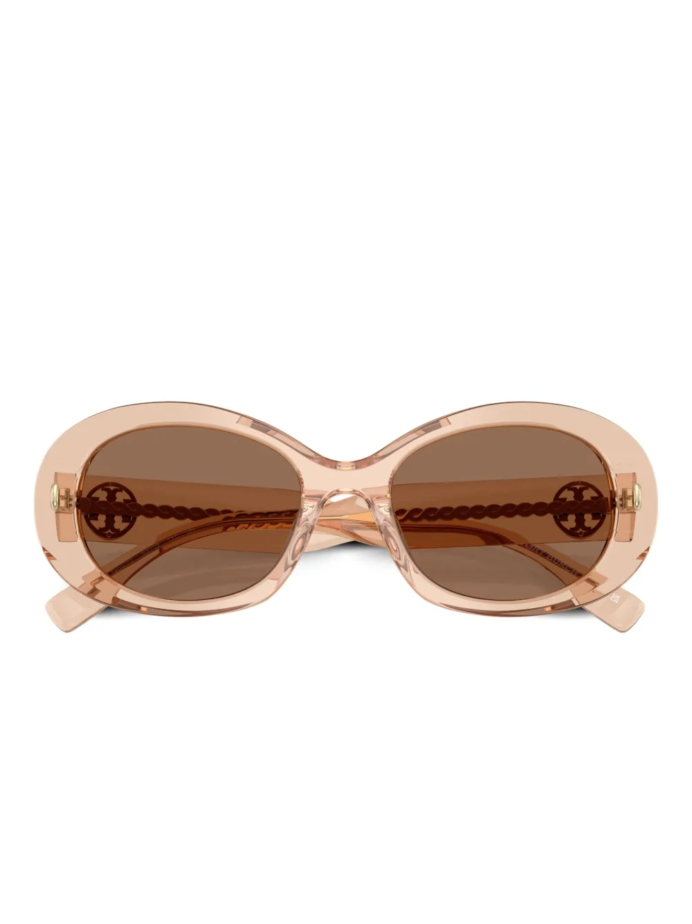 Tory Burch 53mm Oval Sunglasses In Brown