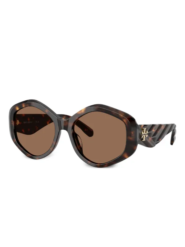 Tory Burch Tortoiseshell Round Sunglasses with Brown Lenses #38 Amazon.com: Tory Burch Women main image 3