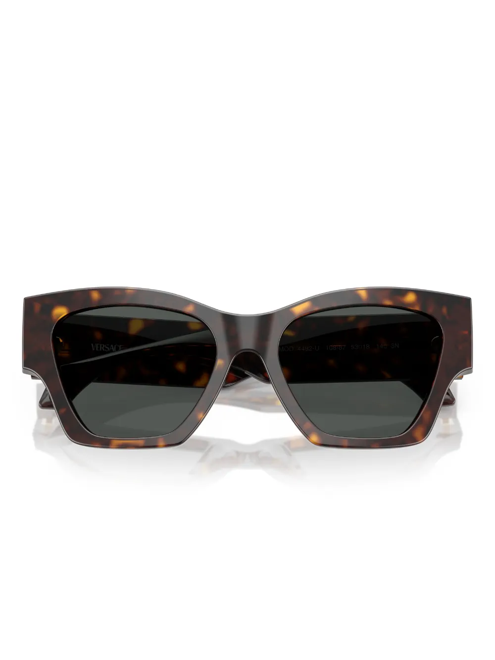 Versace Eyewear Zonnebril met wayfarer montuur Bruin