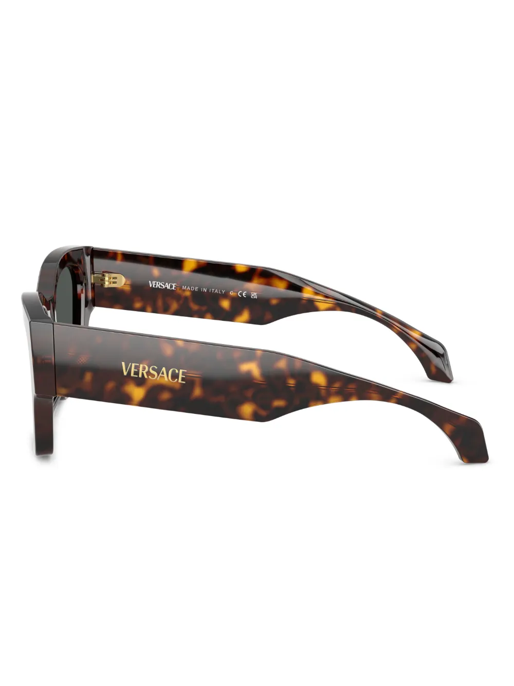 Versace Eyewear Zonnebril met wayfarer montuur Bruin