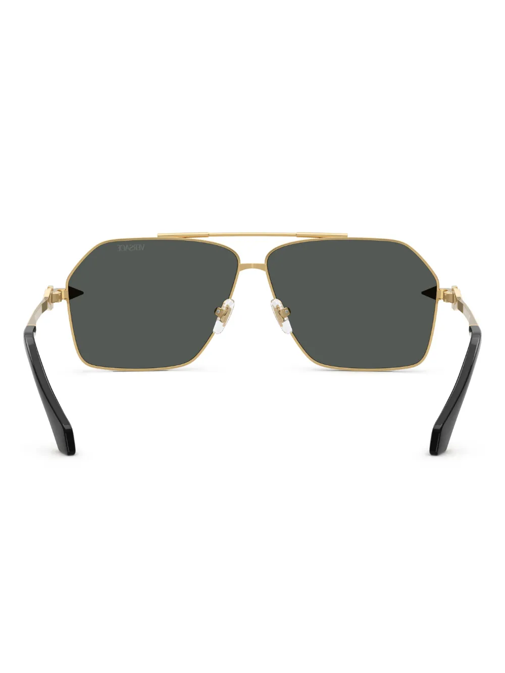 Versace Rectangular Frame Sunglasses In Gold
